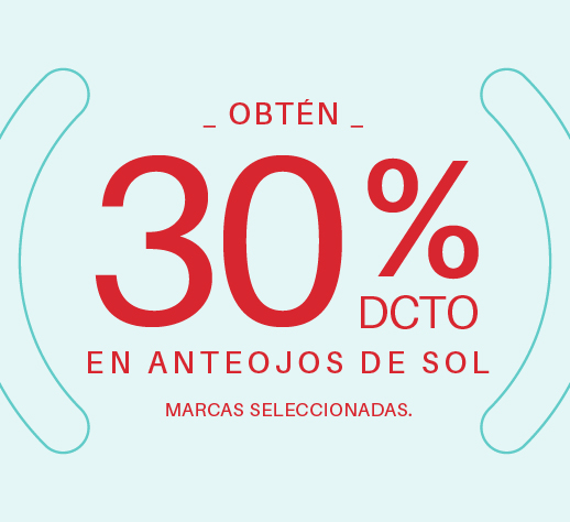 30% de descuento en anteojos de sol mayo 2024