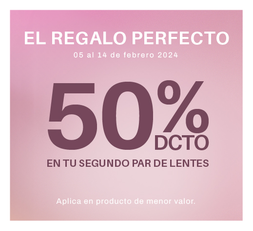 50% dcto en tu segundo par, productos seleccionados
